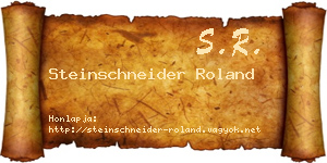 Steinschneider Roland névjegykártya